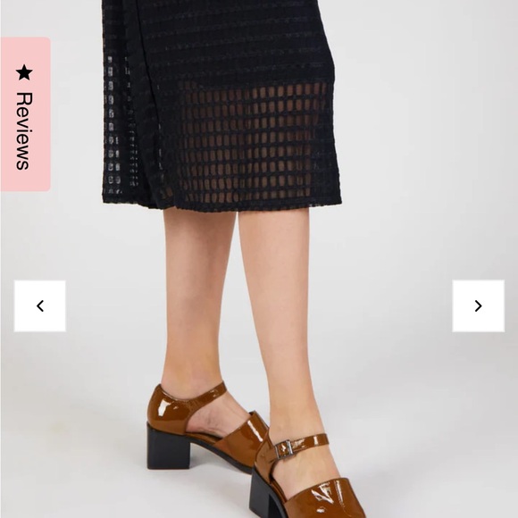 INTENTIONALLY BLANK Brown Patent Heels - Picture 2 of 9